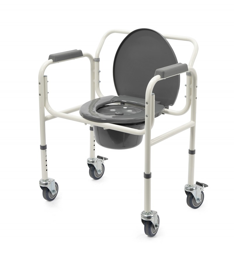 Кресло-туалет Barry WC201, сборный, на колесах, повышенной грузоподъемности